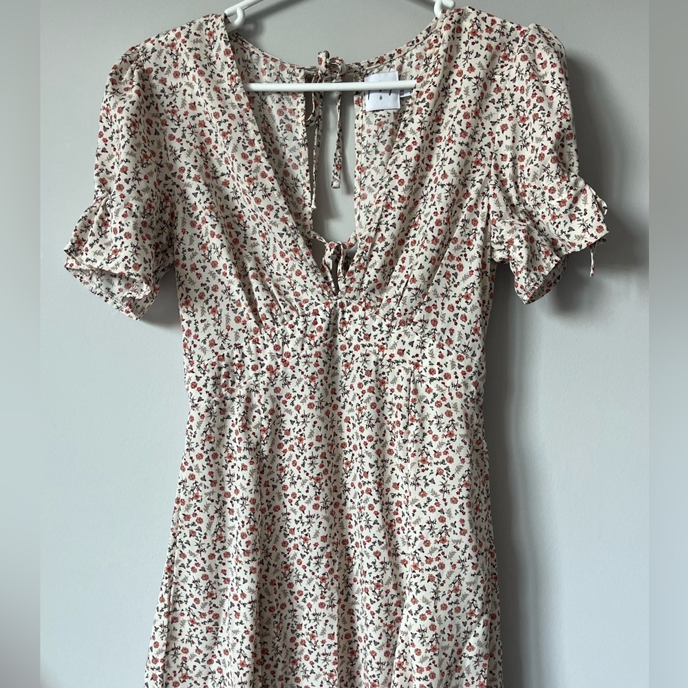 Princess Polly Cream Floral Midi Dress